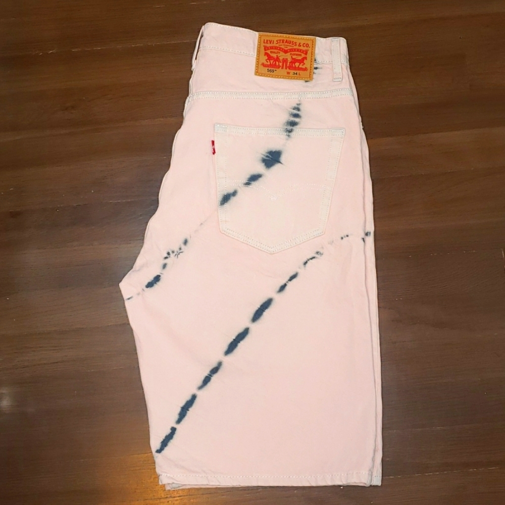 Light Pink Levi Tie Dye Shorts